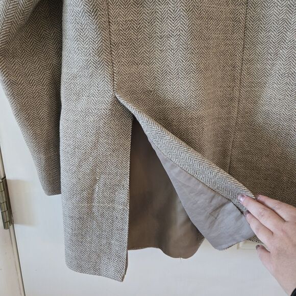 Craftcentre Cymru Men’s Blazer Jacket 46L Pure New Wool Herringbone Tweed Sport - Picture 5 of 14